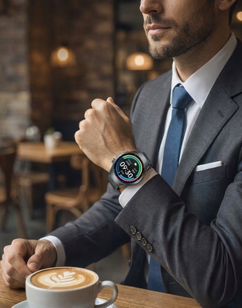 Смарт-годинник Lazird ZEGAREK з функціями ЕКГ, тонометром та глюкометром, чорний