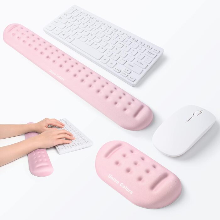 Підкладка для зап'ястя Univo Colors Marineblau: Memory Foam, Ергономічна, для Комп'ютера, Ноутбука, Ігрових Мишей та Клавіатури