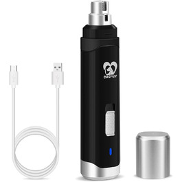 Електричний точилка для кігтів собак Casfuy - професійний, 2 швидкості, акумуляторний, для собак та котів, чорний