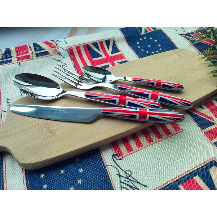 Набір столових приборів Exzact Rostfrei Stahl (16 предметів) з дизайном Union Jack