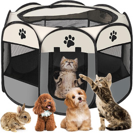 Складана переносна вольєр для собак та котів 74x74x43 см - ідеально для дому та вулиці