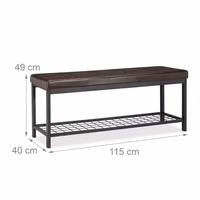 Relaxdays XXL Shoe Rack with Cushion