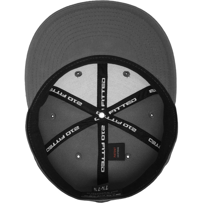 Кепка Flexfit Premium 210 Fitted, унісекс, темно-сіра (L-XL)