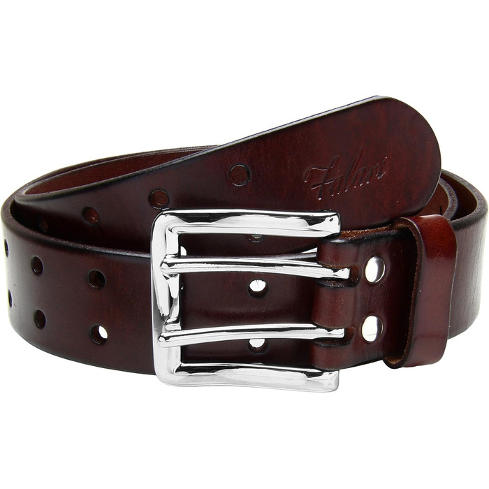 Чоловічий шкіряний ремінь Falari з подвійною пряжкою (9004 & 9024)