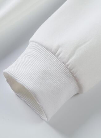 Чоловічий зимовий худі JMIERR білого кольору — теплий бавовняний прогулянковий пуловер з капюшоном та кишенями, розмір L