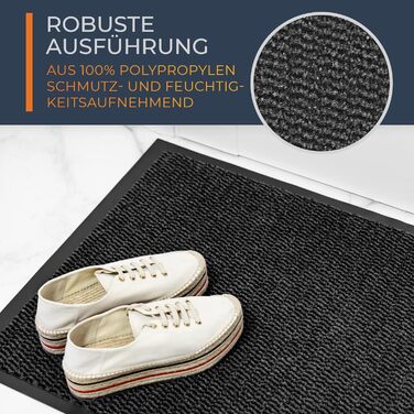 Килимок для входу Schmutzfangmatte антрацит 90x150 см, водовідштовхувальний, міцний, для видалення бруду та вологи