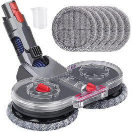 Електрична насадка для миття підлоги Dyson V12 Detect Slim / V10 Slim, знімний бак для води та 6 змінних мопів, 1 бак для води