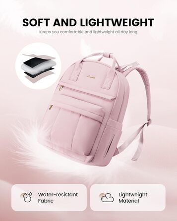 LOVEVOOK Рюкзак-переноска для мами та тата з пеленальною підкладкою, сумка для підгузків, рюкзак для візка, велика сумка для дитини, клінічна сумка, сумка для пологового будинку, для новонароджених (M, світло-рожевий)