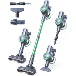 Бездротовий пилосос MIUZZY M241 30000Pa з акумулятором, 50 хв роботи, LED дисплей, для твердих поверхонь, килимів, шерсті тварин, зелений