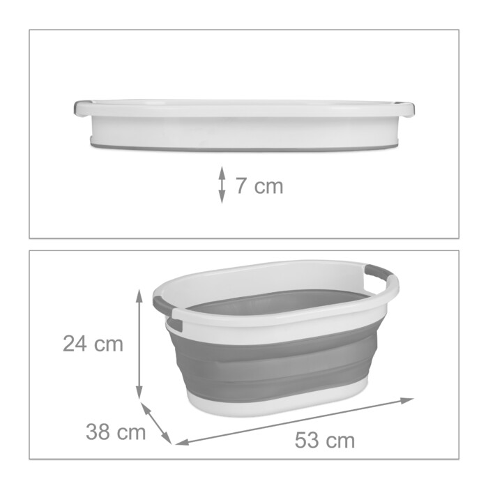 Relaxdays Foldable Laundry Basket, 22 Liters