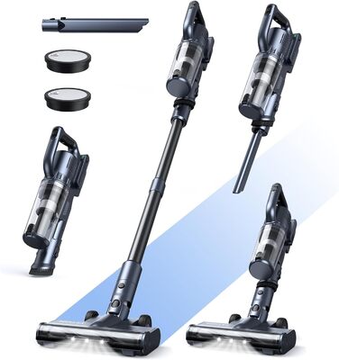 Бездротовий пилосос MIUZZY 6-в-1, 30kPa, 50 хв роботи, легкий, чорний
