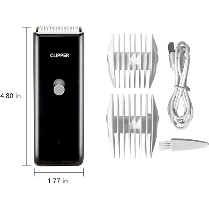 Електрична машинка для стрижки собак Favrison, для собак та котів, USB, бездротова, водонепроникна (чорний)