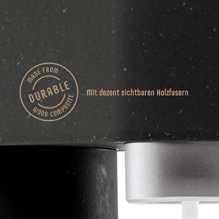 MySoda Pack Woody: Газова машина для води з екологічного дерева з пляшкою Quick-Lock PET та CO2 балончиком (чорний)