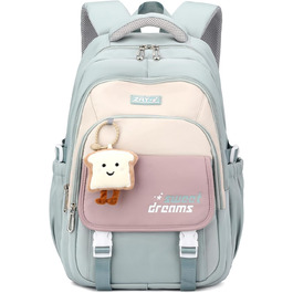 Дитячий рюкзак для дівчаток 2-10 класів, 32L | Легкий, з дихаючою спинкою та м'якими лямками | Рюкзак для підлітка 8+ років (Небесно-блакитний)