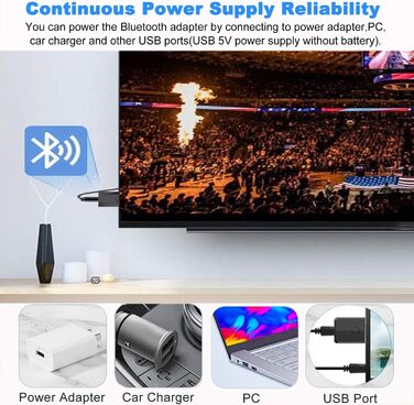 Isobel Bluetooth Передавач/Приймач 2-в-1: Bluetooth Адаптер 5.0 з низькою затримкою для TV/PC/Laptop. Підтримка Optical, Toslink, RCA, 3.5mm AUX. Dual Link (USB)