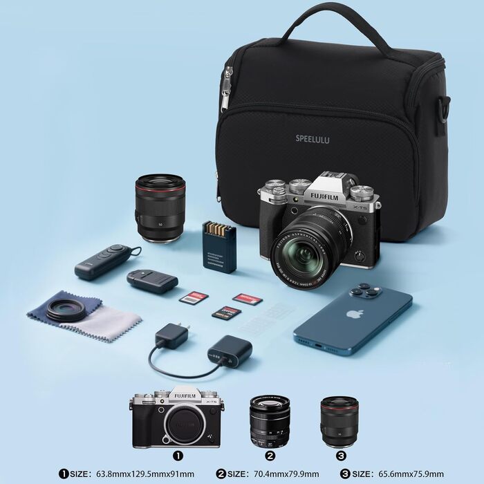 Сумка для фотоапарата Kameratasche: компактна сумка-переноска для DSLR та бездзеркальних камер Sony, Canon, Nikon, Panasonic, Fuji, Samsung, Casio