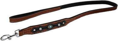 MICHUR Lakota Dog Lead, Leather, Flat Lead, Leather Lead Dog, MATCHES Lakota Collar, Brown, Leather Size (approx.) 150x2.5cm