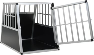 Транспортна переноска для собак vidaXL з подвійними дверцятами, 94x88x69 см