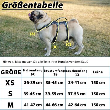 Нашийник для собак з повідком, безпечний нашийник від виривання, анти-тяговий нашийник з ручкою та світловідбиваючими елементами, легкий, регульований нашийник для середніх собак (Чорний, XS). Дуже маленький, чорний