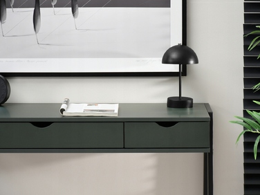 Прямокутний письмовий стіл Mebel-Partner 100 x 45 x 75 см, чорний з зеленим