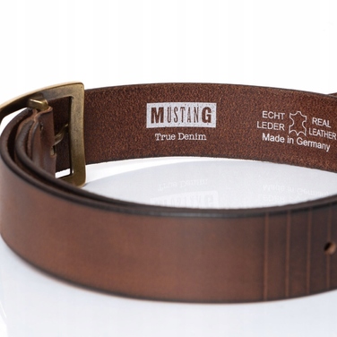 Чоловічий шкіряний ремінь Mustang BELT, класичний, коричневий, 110 см