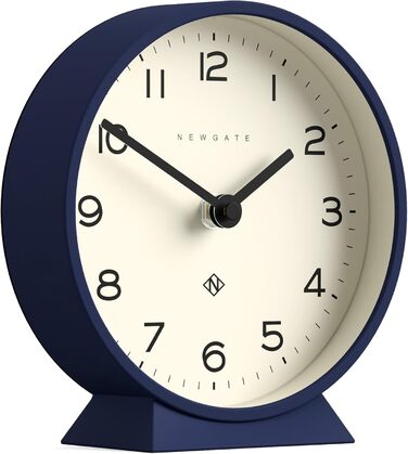NEWGATE® M Silent Mantel Clock - 'No Tick' - A Modern Mantel Clock - Small Clock - Mantel Clocks - Minimalist Dial - (Midnight Blue)