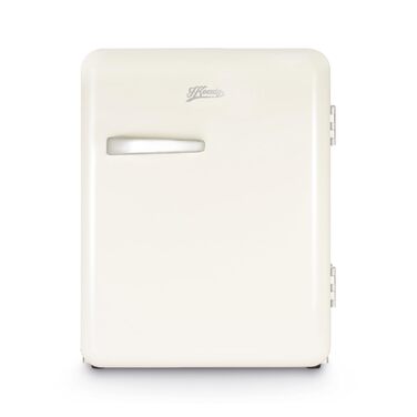 Міні-холодильник H.Koenig Mini Bar Vintage 31L - компактний, для їжі, напоїв, косметики, регульована температура, кремовий