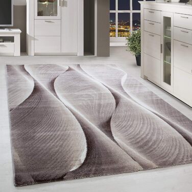 Килим для вітальні HomebyHome 120x170 см, прямокутний, чорно-сірий, короткий ворс, дизайн з дерева. Підходить для спальні, їдальні, кухні. М'який, легко миється.