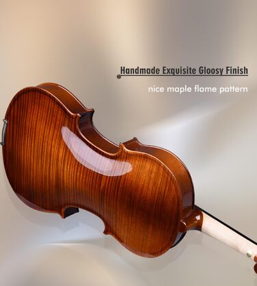 Скрипка Aileen Violin 4/4 для дорослих, скрипка для початківців, глянцевий античний дизайн