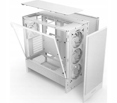 Корпус NZXT H5 Flow RGB Midi Tower, білий