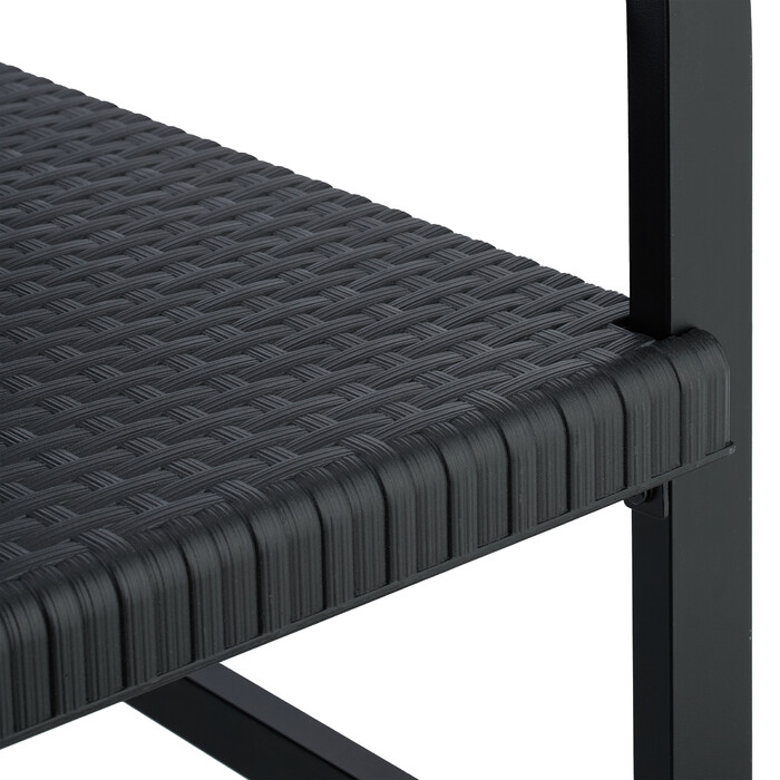 Relaxdays 3-Piece Balcony Furniture Set with Rattan Look