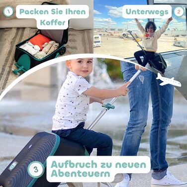 BÉABA Luggage Eazy: дитячий валіза-стілець 2-в-1, 22 л, блакитний, від 4 років