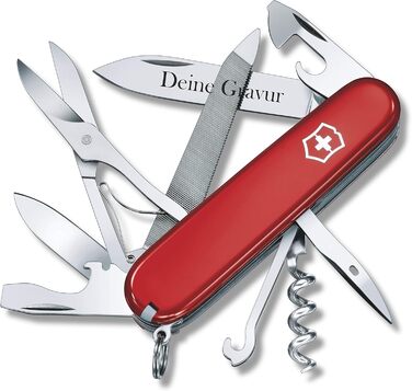 Мультитул Victorinox Mountaineer 1.3743 з 18 функціями, червоний, нержавіюча сталь/ABS Cellidor