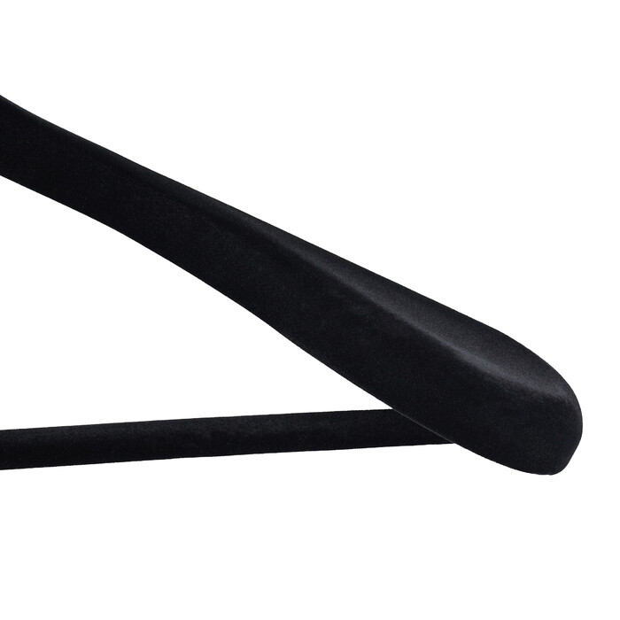 Relaxdays Black Velvet Clothes Hangers, 10-Piece Set