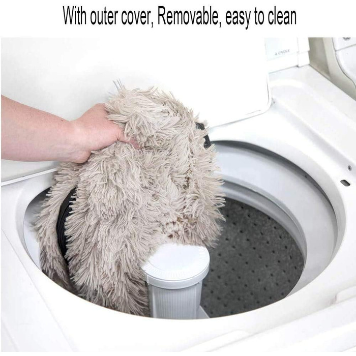 Кругле ліжко для собак та котів Haoye, м'яке, плюшеве, Ø 60 см, 7 розмірів, бежеве