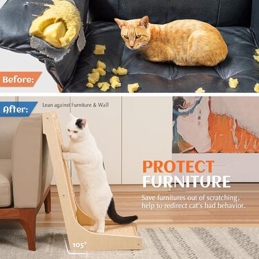 PETKARAY Драбина-крізь-крізь для котів, L-подібна, 68 см, сиза, з котячою м'ятою та іграшкою мишкою