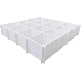 KnnRiim 12-Piece Drawer Dividers, 47x11 cm, Thick, DIY Partition Walls for Drawers, Large Flexible Organizer for Clothes, Bedroom, Bathroom, Kitchen Appliances, Desk, Office Storage (Thin 38x7x0.2 cm 20 Pieces)