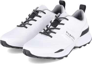 Чоловічі кросівки Bugatti з перфорацією: комфорт та повітропроникність. Білі (47 EU)