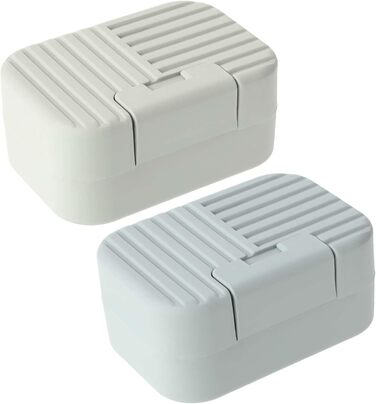 Дві мисочки для мила Dimeho: захисні контейнери для подорожей, блакитний та зелений