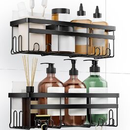 Полка для душу HomeHacks без свердління, нержавіюча сталь, 2 шт. - органайзер для ванної, кухні та вітальні