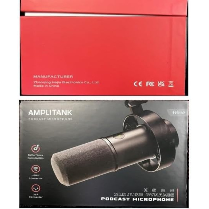 FIFINE XLR мікрофон студійний динамічний USB, для стрімінгу, подкастів, геймінгу, PS4/5, Mac, мікшер, звукова карта, чорний