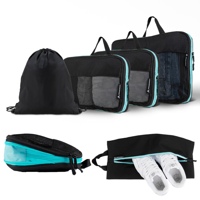 Набір компресійних кубиків для багажу Atacama Premium: 6 шт. (чорний)