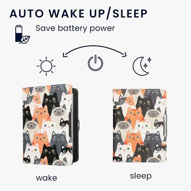 Чохол-книжка kwmobile для Tolino Vision 1/2/3/4 HD - Чохол для eReader з малюнком 