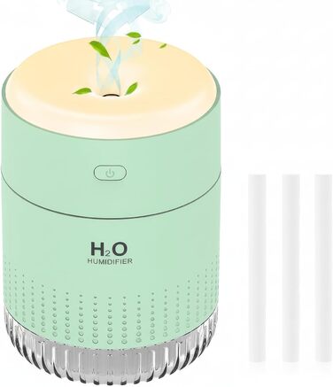Зволожувач повітря Mini AIR Humidifier з LED-підсвічуванням для дитячої кімнати, офісу, спальні та рослин (Зелений)