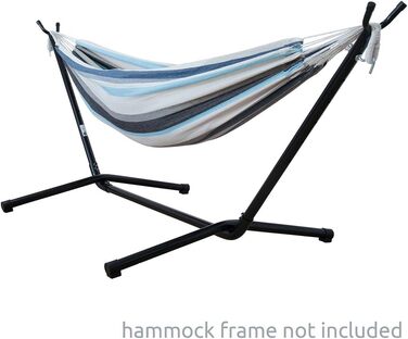 Гамак yourGEAR Maui XL 220x120 см (Зелений/Аква) - Бавовняний, до 240 кг, з сумкою