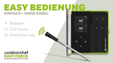 Термометр для гриля Outdoorchef Easy Check Bluetooth - бездротовий, двозонний