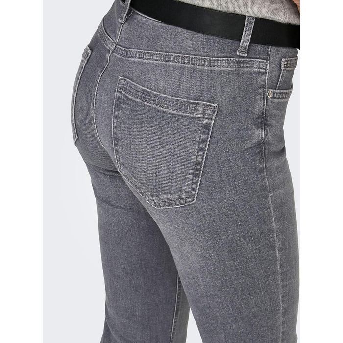 Джинси жіночі клеш ONLBLUSH сірі, середньої посадки, деним