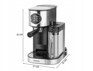 Ріжкова кавомашина Transa Electronics MultiCoffee, 1470 Вт, чорна