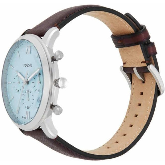 Годинник чоловічий Fossil Neutra Chronograph – шкіряний ремінець (коричневий/блакитний)