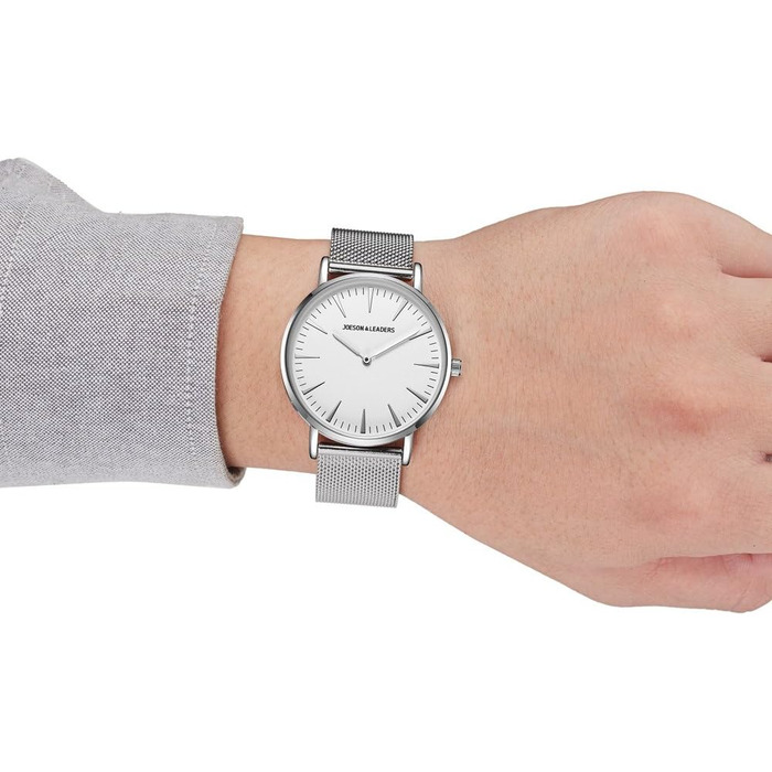 Жіночий годинник на зап'ясті: аналоговий кварц, нержавіюча сталь, сріблястий